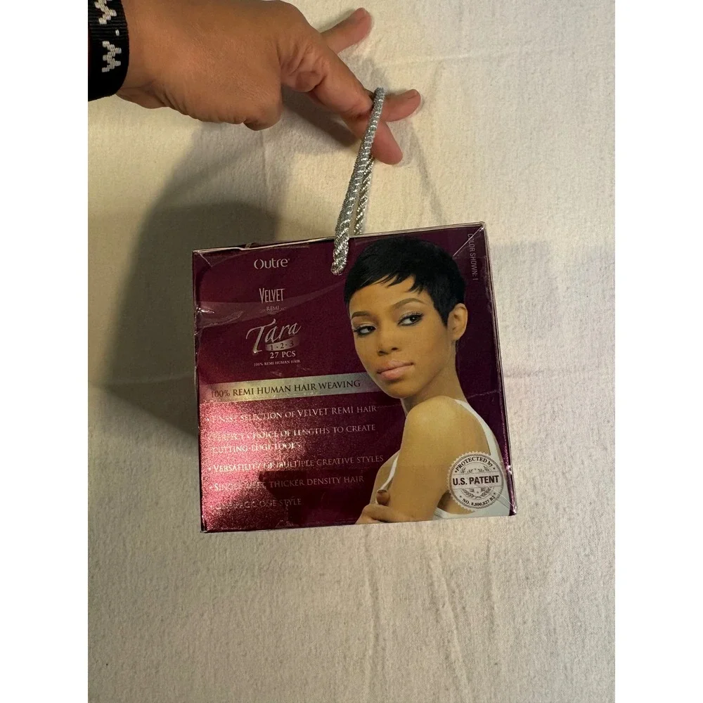 Outre Velvet Remi Tara 1-2-3 27 Pcs 100% Remi Human Hair Weave Color 1 Jet Black